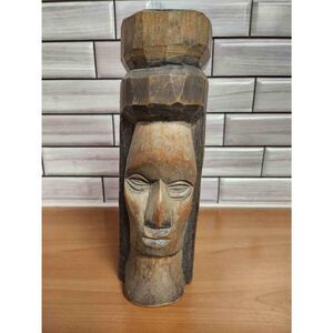 Woman Jamaican Hand Carved Statue Sculpture #A65